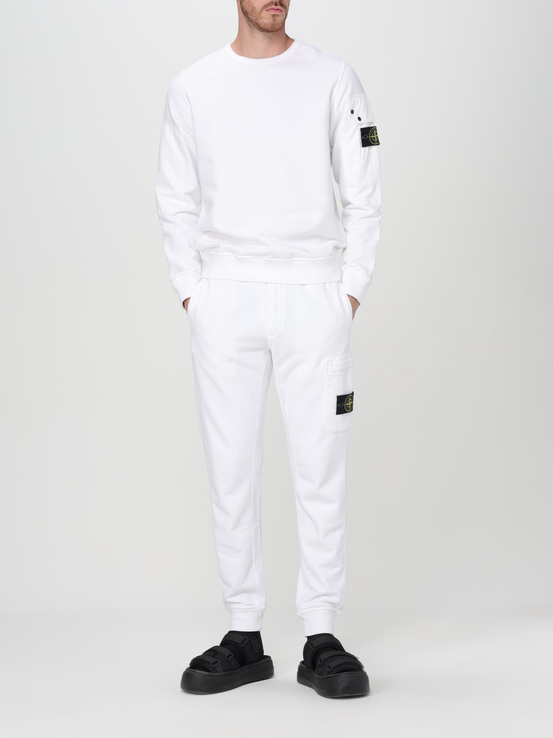 STONE ISLAND SUDADERA: Sudadera hombre Stone Island, Blanco - Img 2