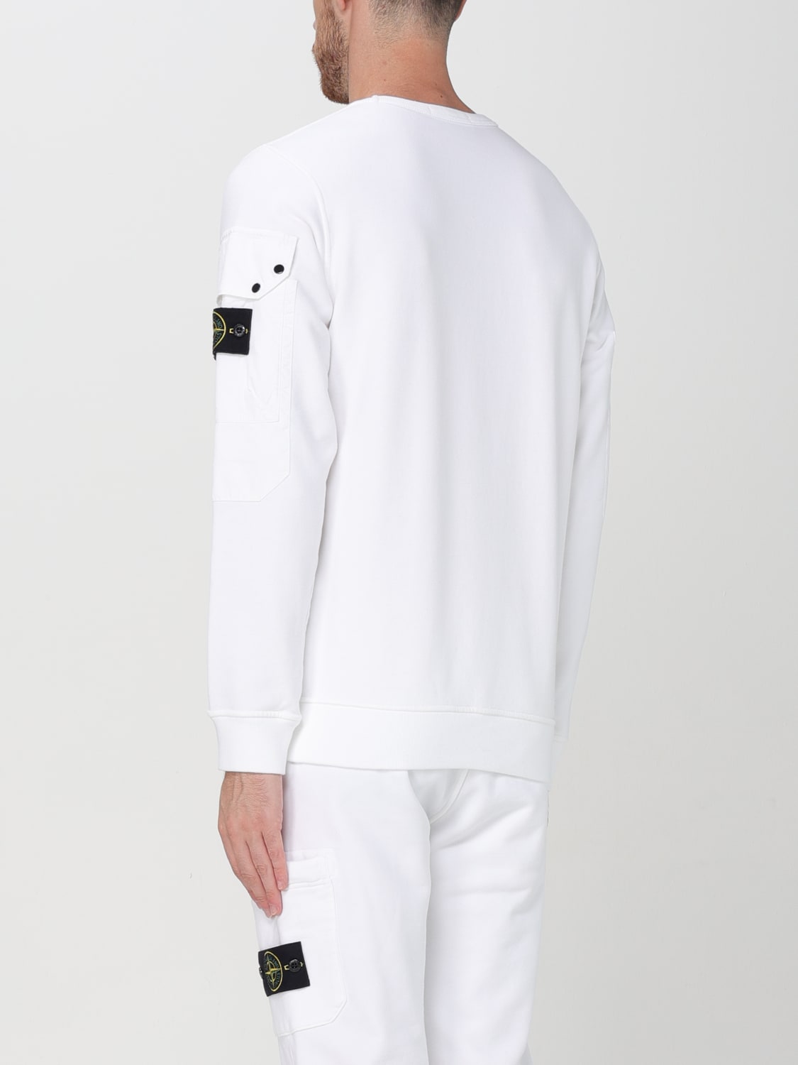 STONE ISLAND SUDADERA: Sudadera hombre Stone Island, Blanco - Img 3