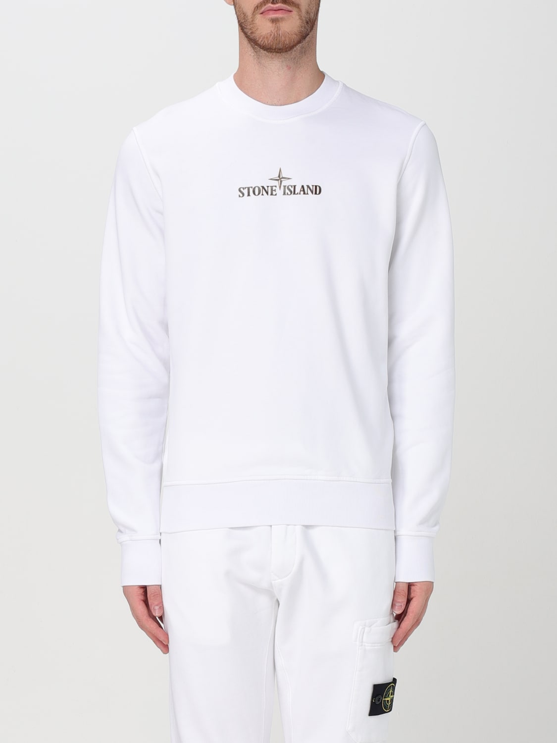 STONE ISLAND SUDADERA: Sudadera hombre Stone Island, Blanco - Img 1