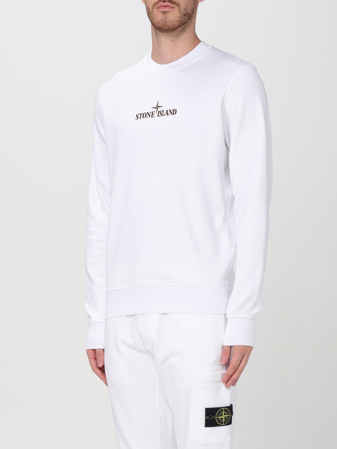 STONE ISLAND SUDADERA: Sudadera hombre Stone Island, Blanco - Img 4