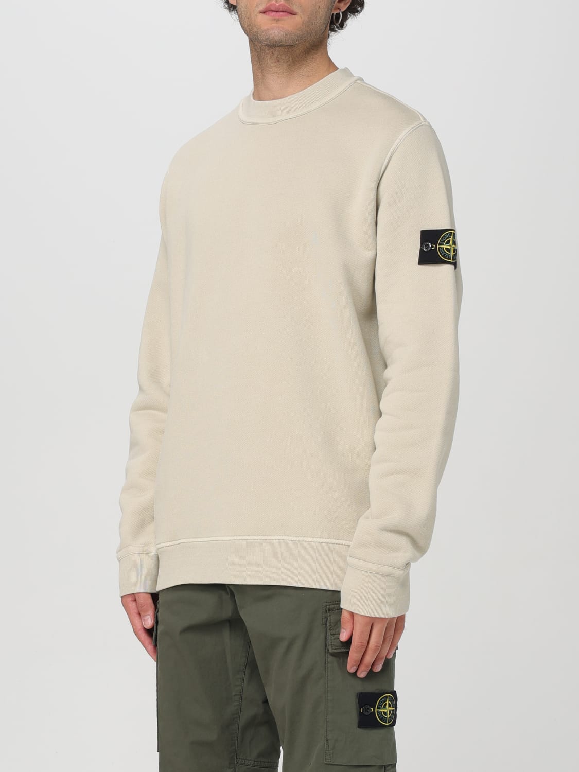 STONE ISLAND SUDADERA: Sudadera hombre Stone Island, Blanco - Img 4