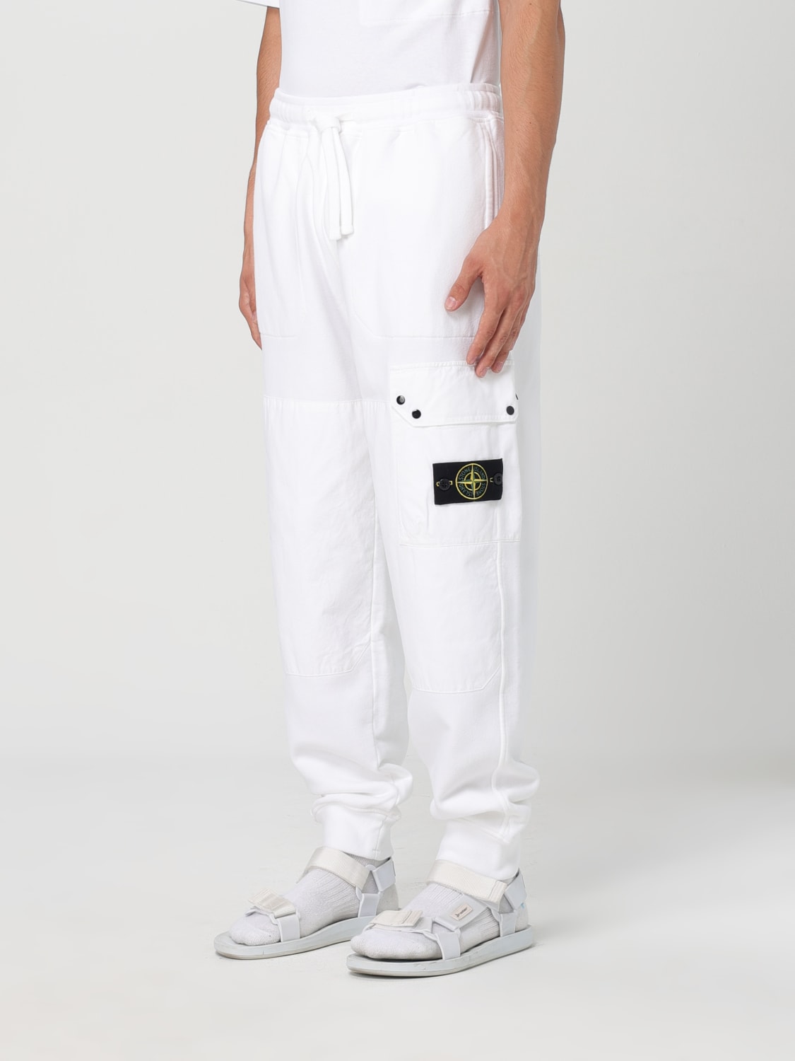 STONE ISLAND PANTALÓN: Pantalón hombre Stone Island, Blanco - Img 4