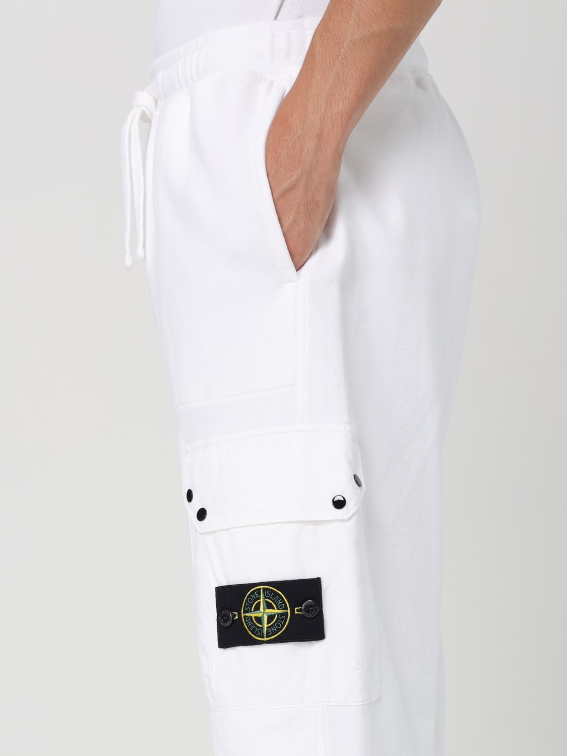 STONE ISLAND PANTALÓN: Pantalón hombre Stone Island, Blanco - Img 5