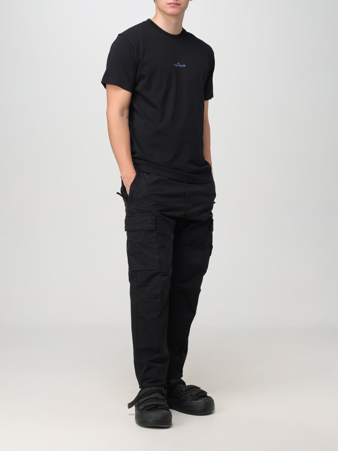 STONE ISLAND T-SHIRT: T-shirt men Stone Island, Black - Img 2