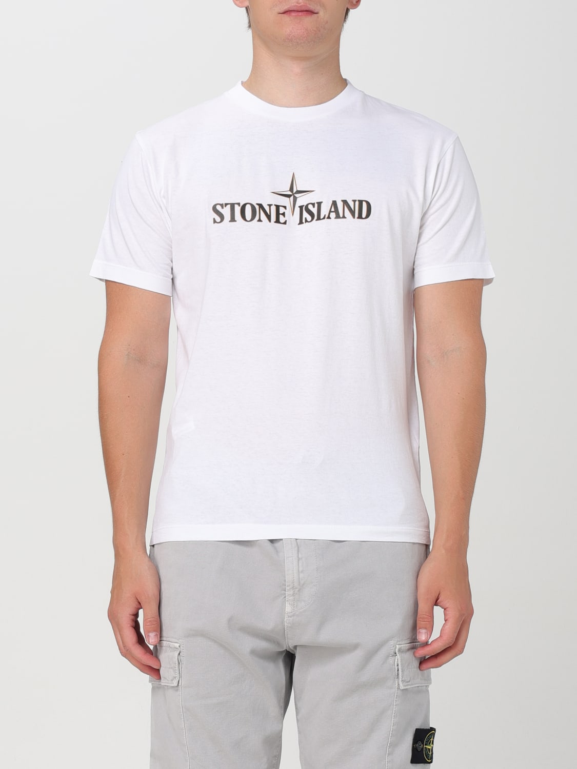 STONE ISLAND T恤: T恤 男士 Stone Island, 白色 - Img 1