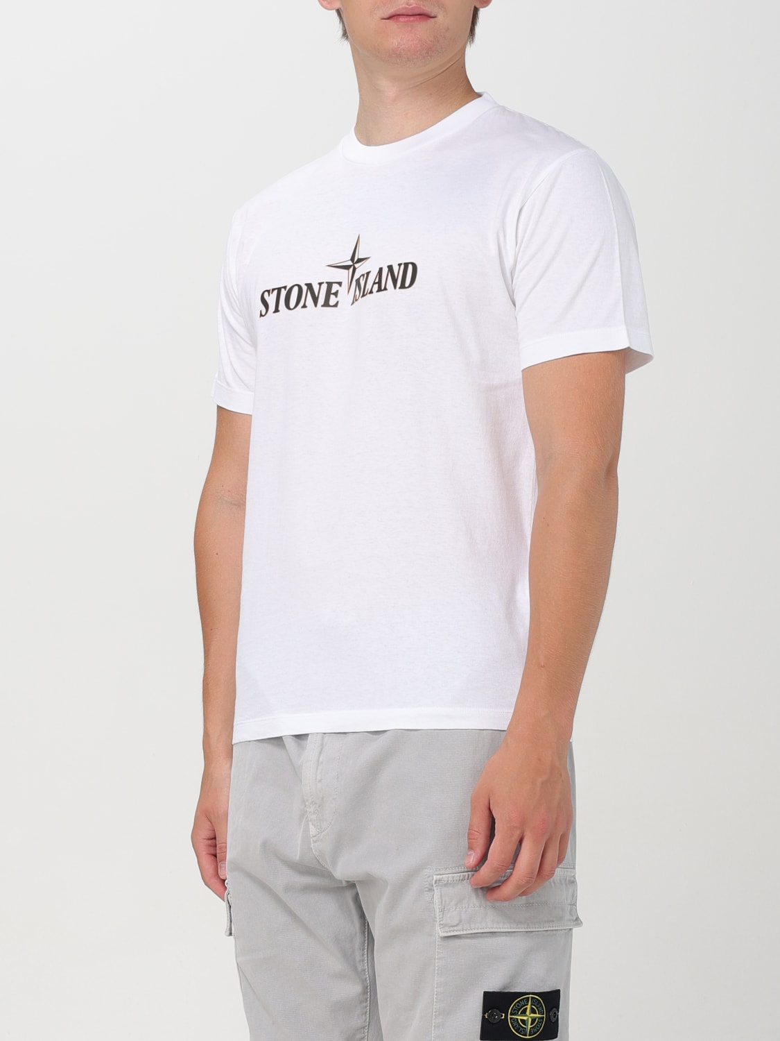 STONE ISLAND T恤: T恤 男士 Stone Island, 白色 - Img 4