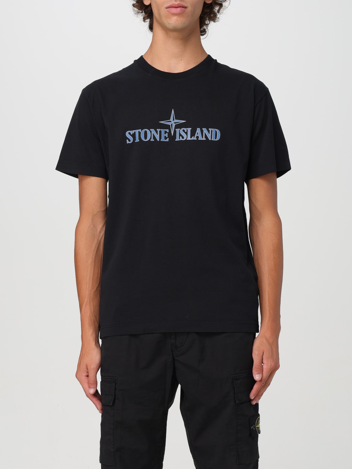 Giglio T-shirt Stone Island in cotone con stampa logo