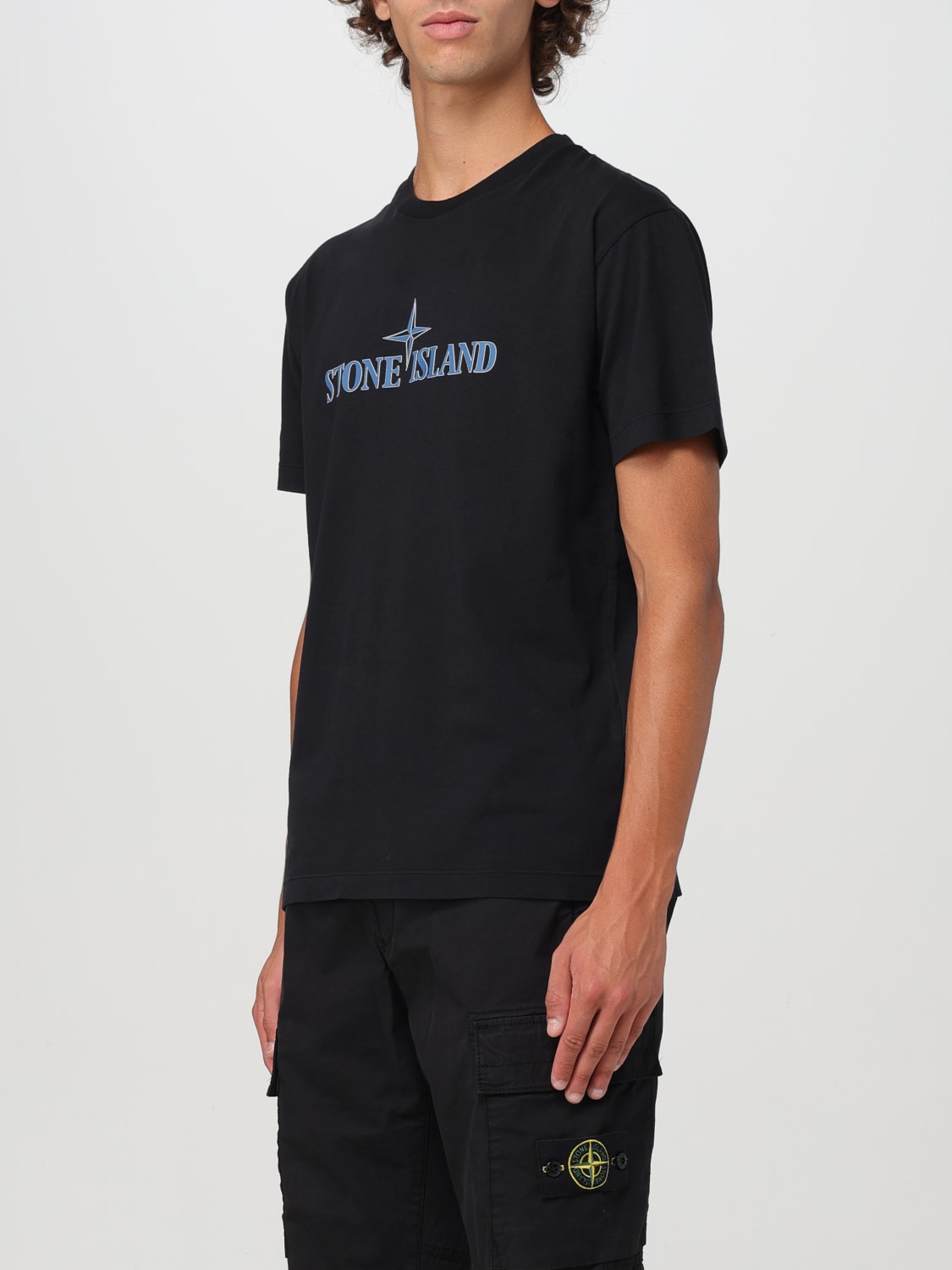 STONE ISLAND T-SHIRT: T-shirt men Stone Island, Black - Img 3