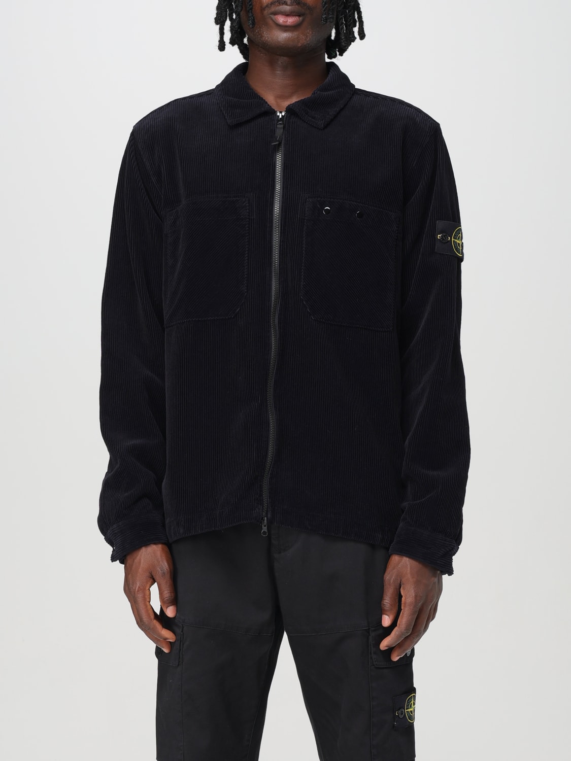 STONE ISLAND JACKET: Shirt men Stone Island, Blue - Img 1