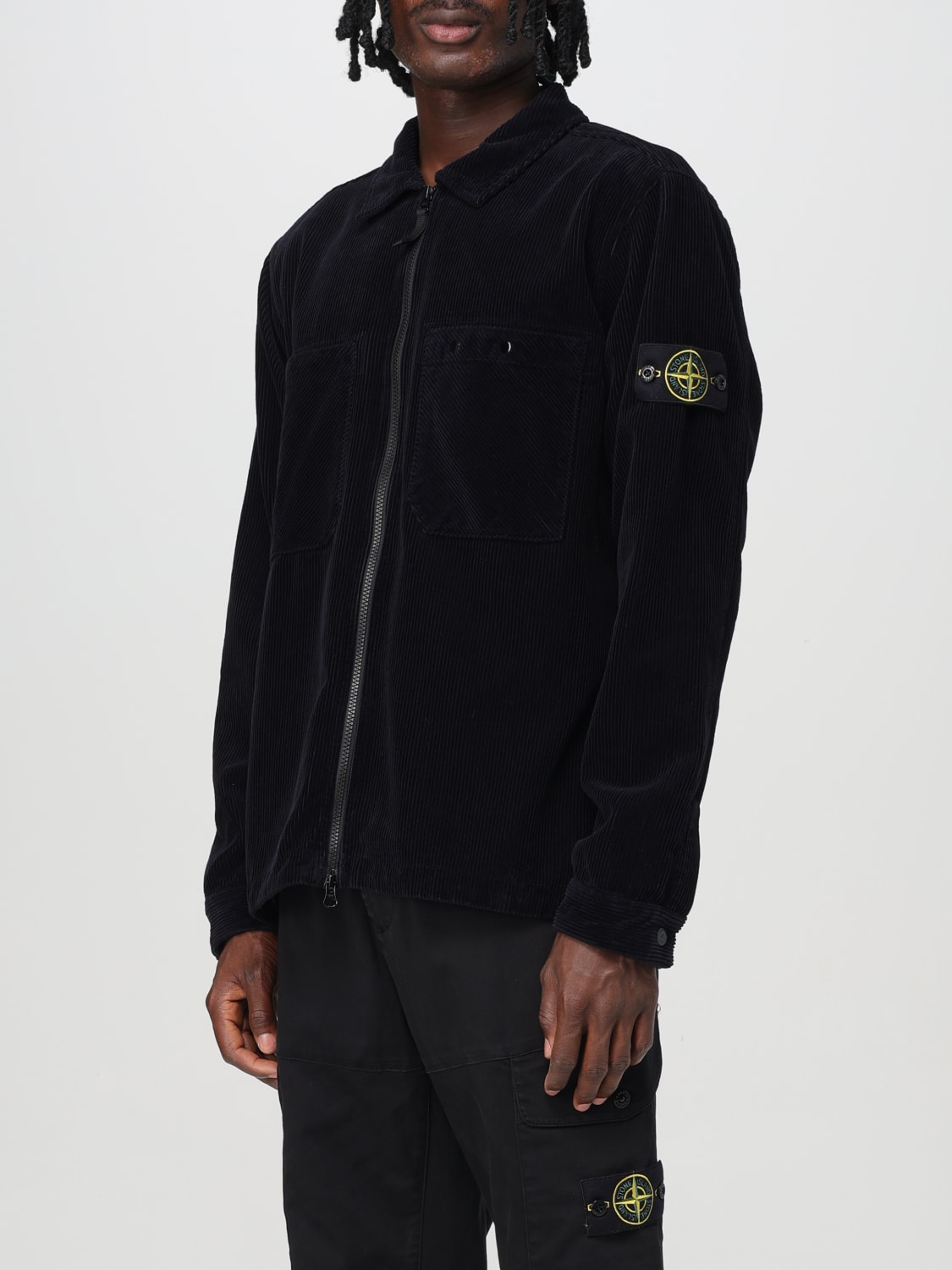 STONE ISLAND JACKET: Shirt men Stone Island, Blue - Img 4