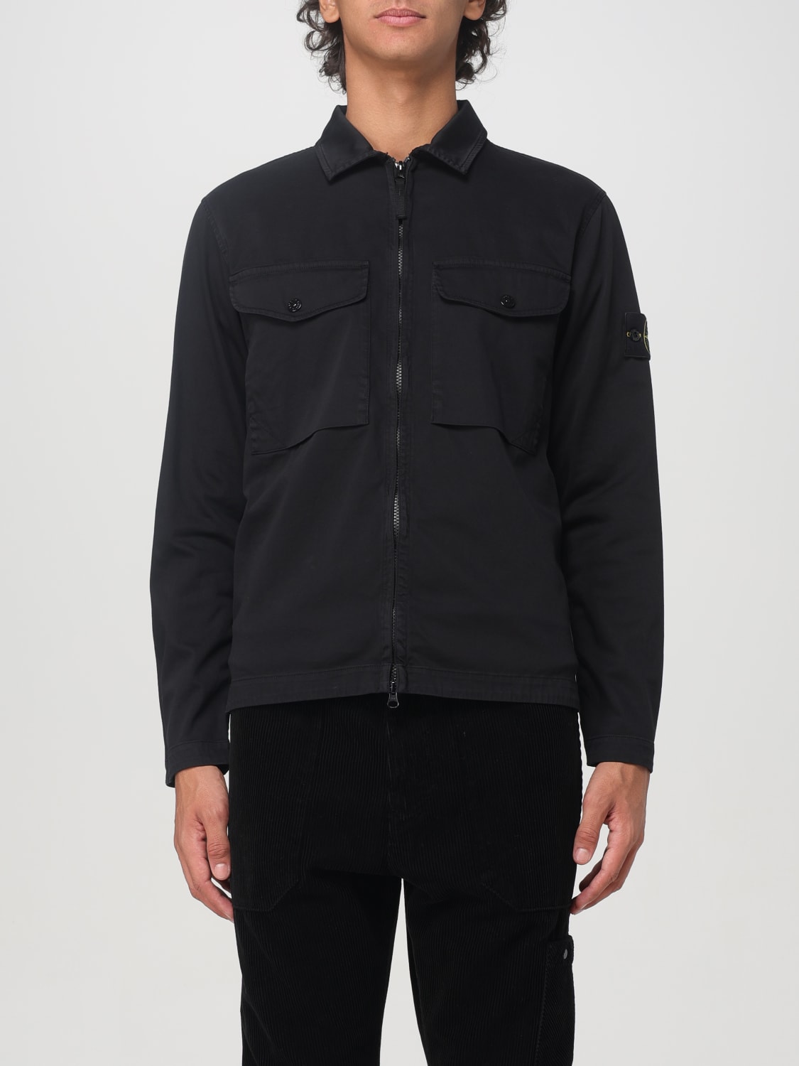 STONE ISLAND JACKET: Shirt men Stone Island, Black - Img 1