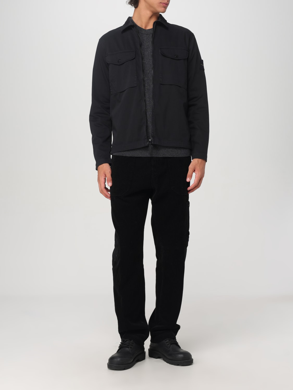 STONE ISLAND JACKET: Shirt men Stone Island, Black - Img 2