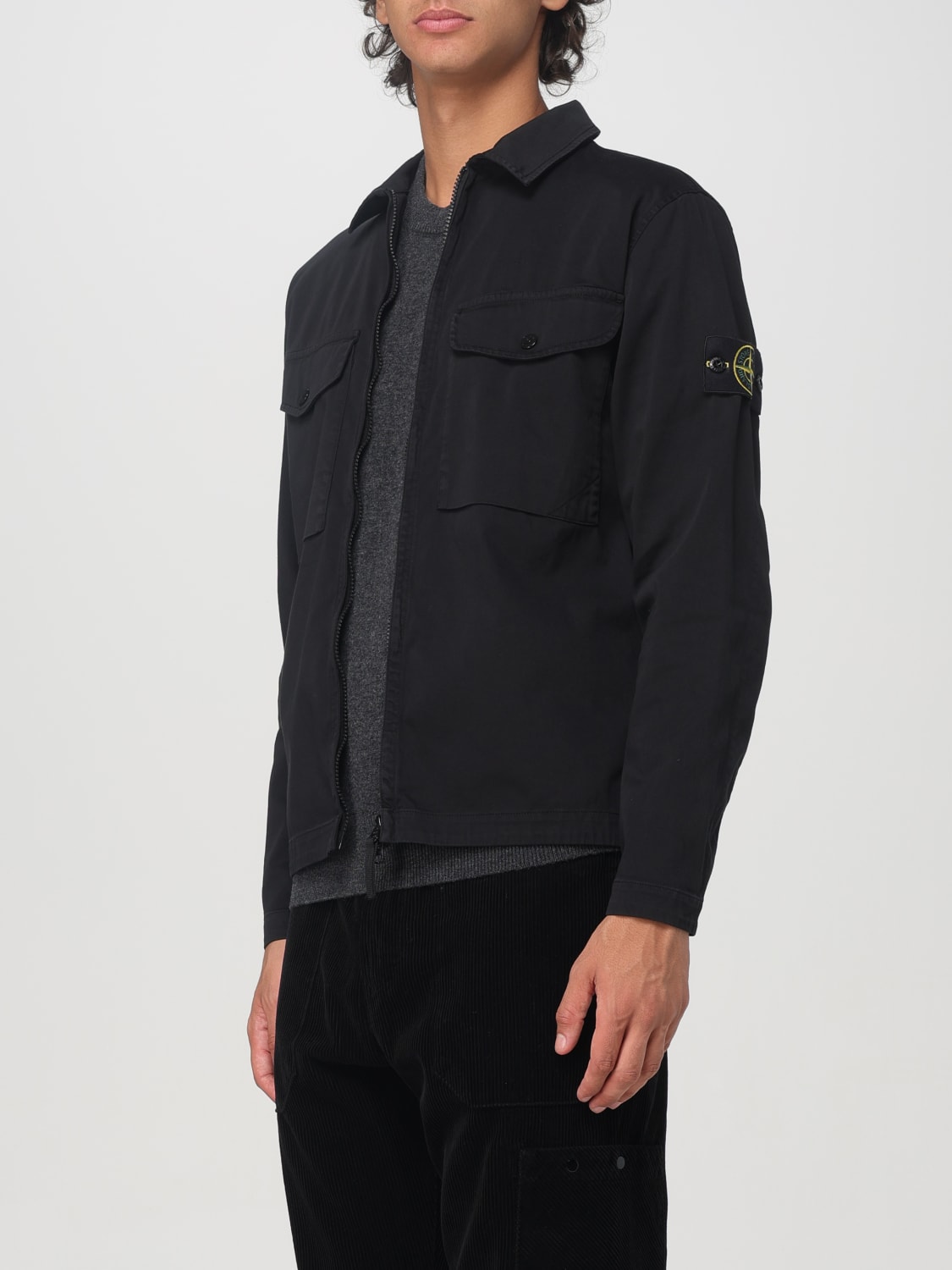 STONE ISLAND JACKET: Shirt men Stone Island, Black - Img 4