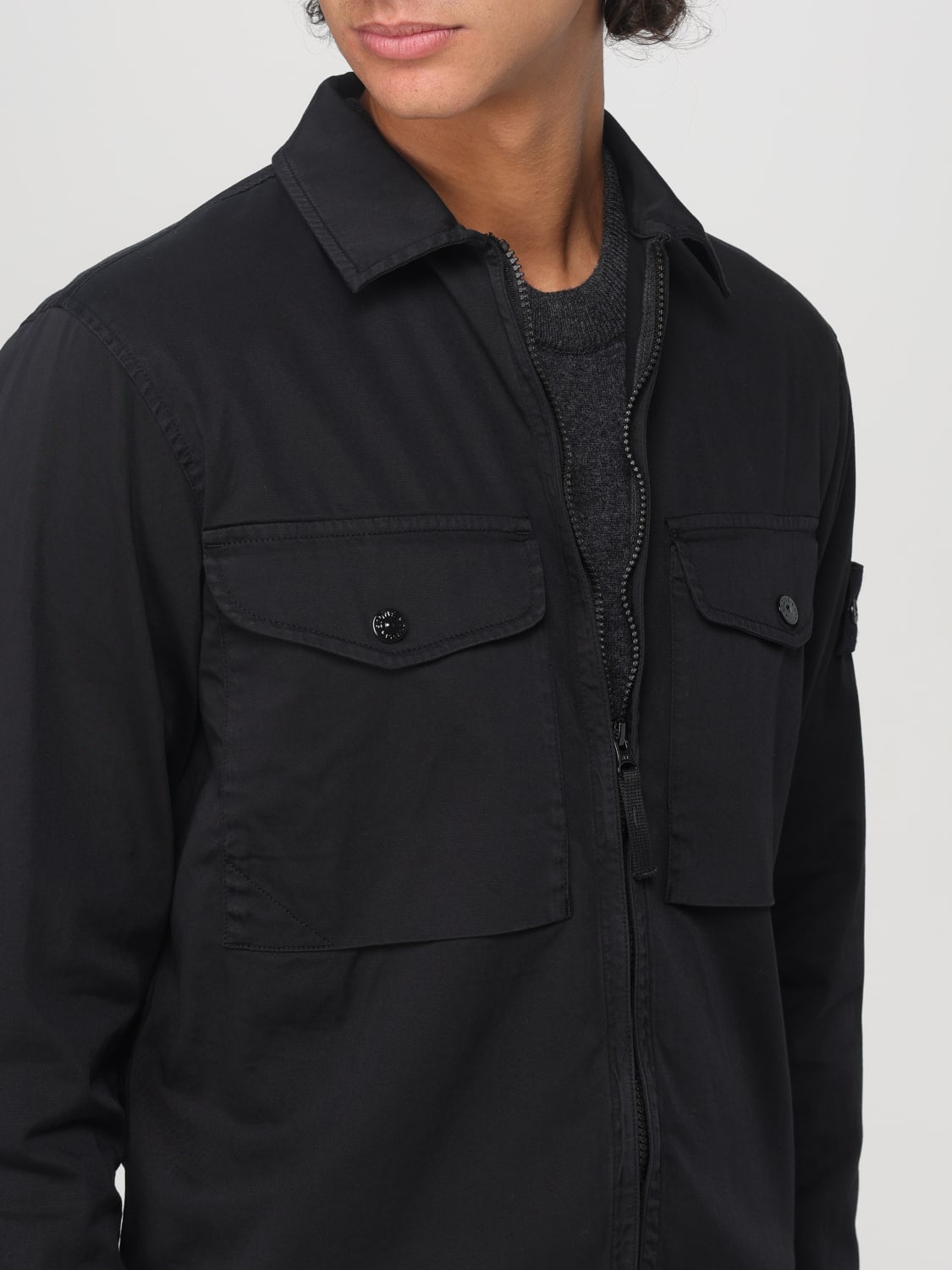 STONE ISLAND JACKET: Shirt men Stone Island, Black - Img 5