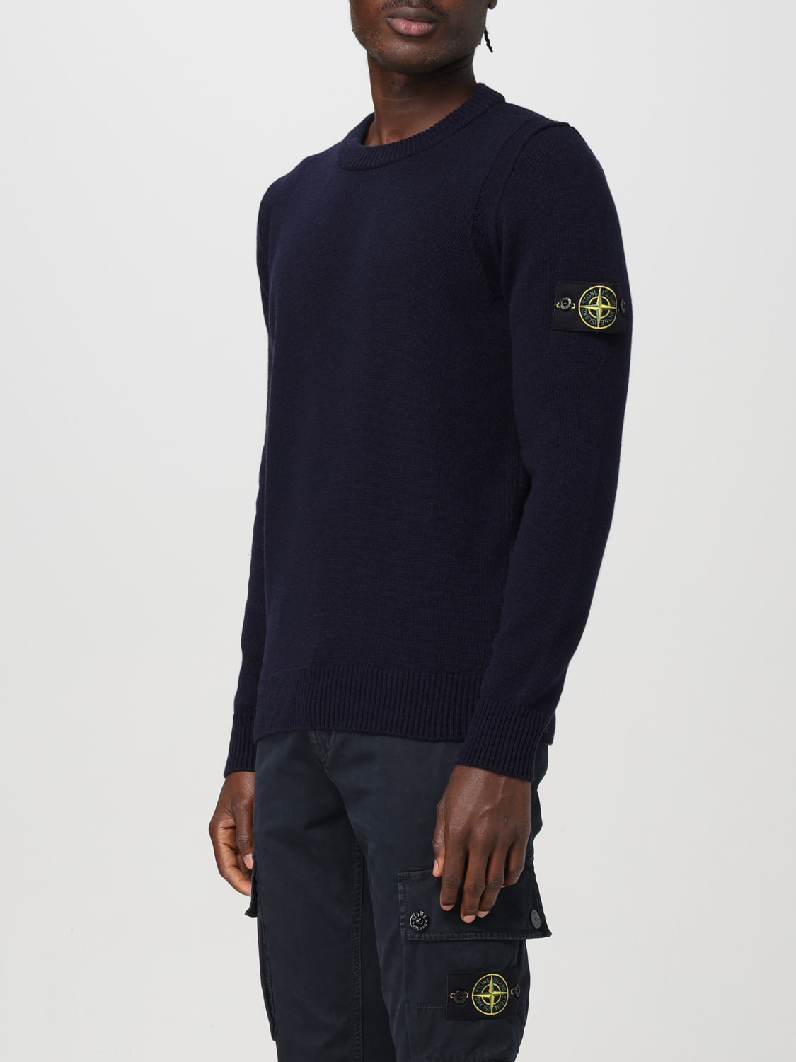 STONE ISLAND JERSEY: Jersey hombre Stone Island, Azul Marino - Img 4