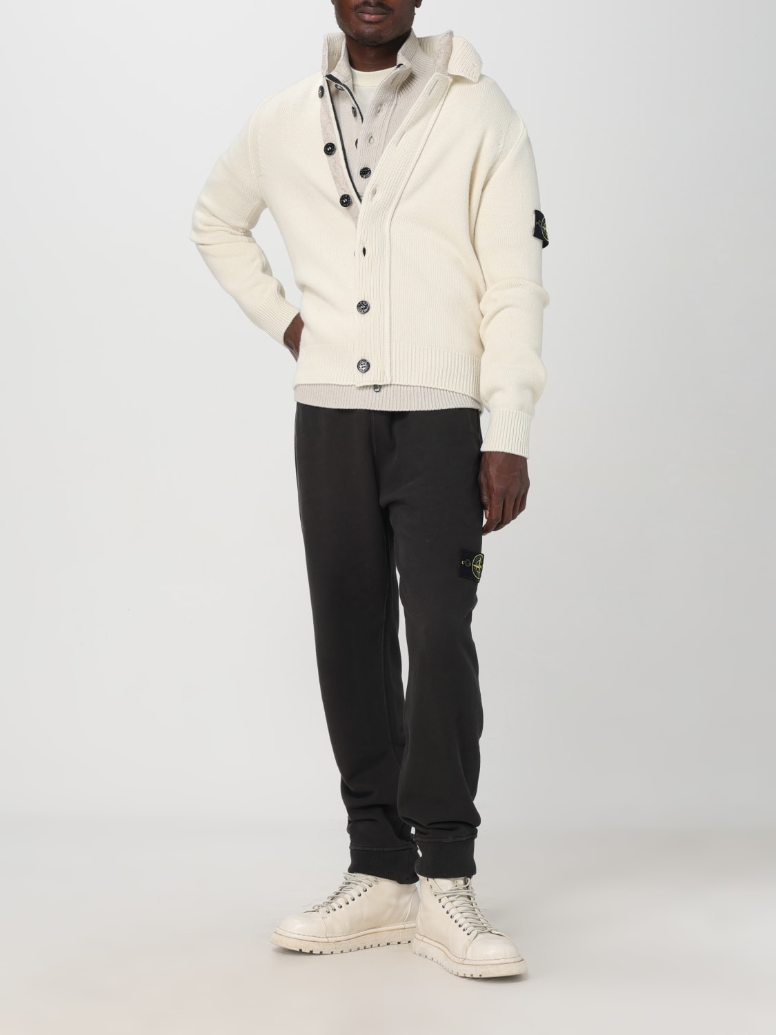 STONE ISLAND SWEATER: Sweater men Stone Island, White - Img 2