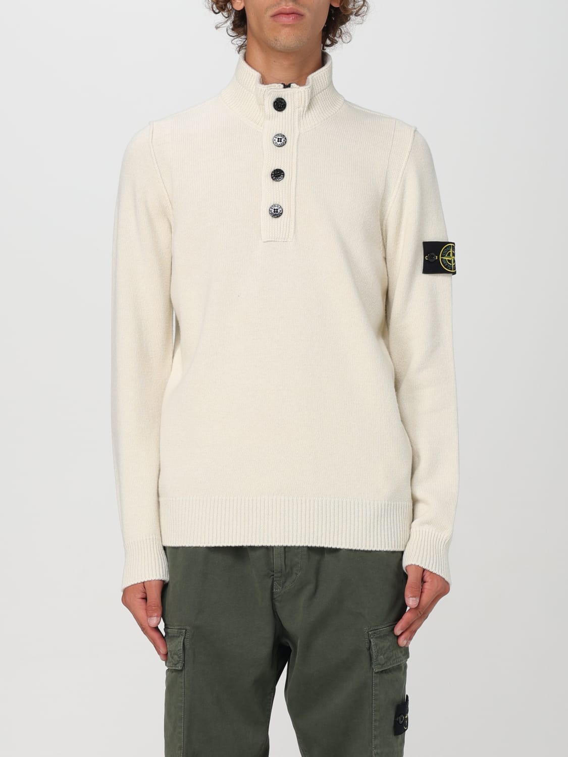 Giglio Maglia in misto lana con bottoni Stone Island