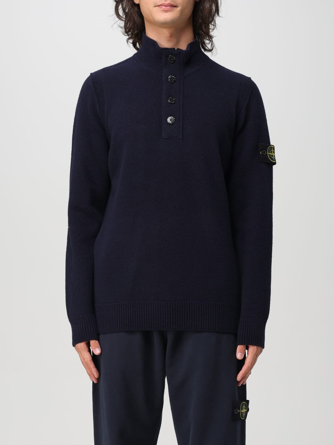 STONE ISLAND JERSEY: Jersey hombre Stone Island, Azul Marino - Img 1