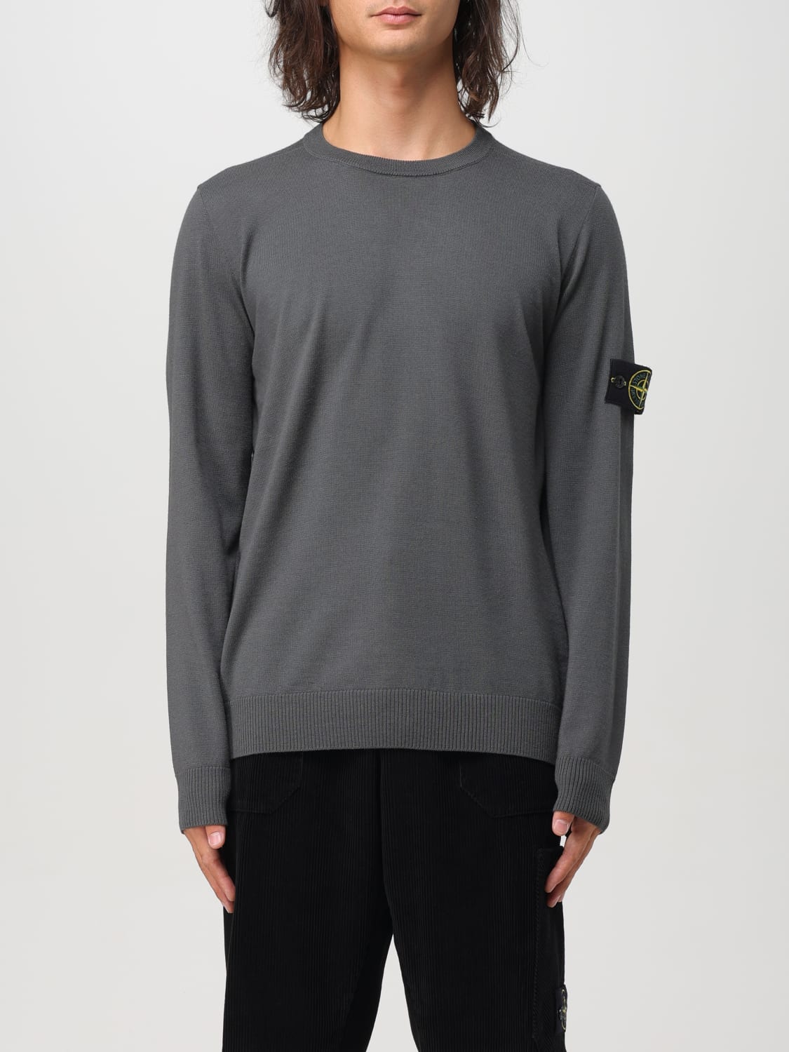 STONE ISLAND SWEATER: Sweater men Stone Island, Charcoal - Img 1