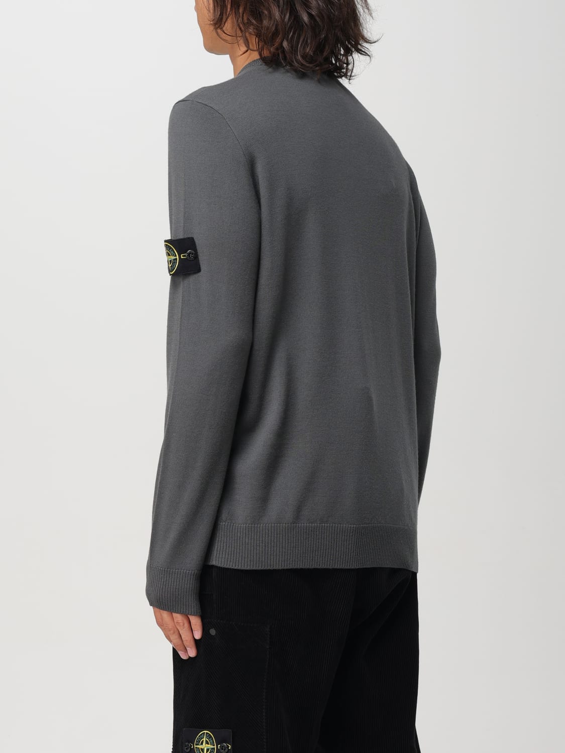 STONE ISLAND SWEATER: Sweater men Stone Island, Charcoal - Img 3