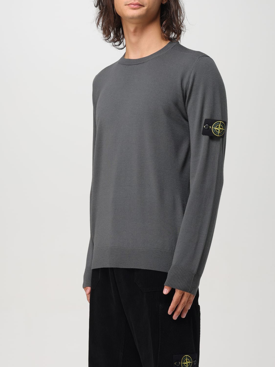 STONE ISLAND SWEATER: Sweater men Stone Island, Charcoal - Img 4