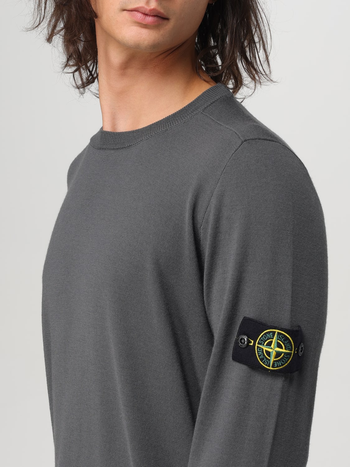 STONE ISLAND SWEATER: Sweater men Stone Island, Charcoal - Img 5