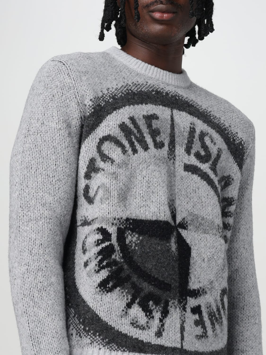 STONE ISLAND 스웨터: 스웨터 남성 Stone Island, 그레이 - Img 5