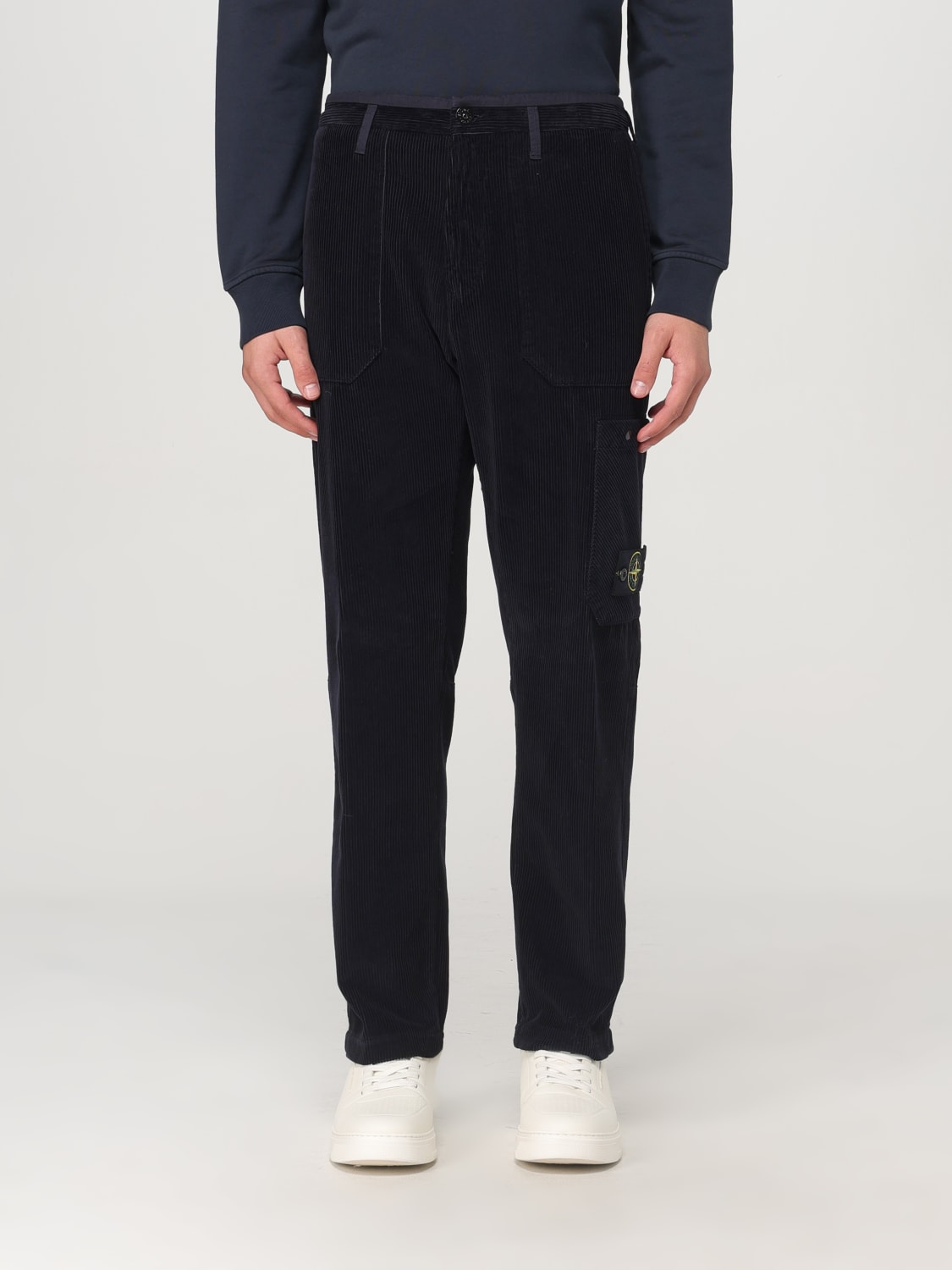 STONE ISLAND PANTALÓN: Pantalón hombre Stone Island, Azul Oscuro - Img 1