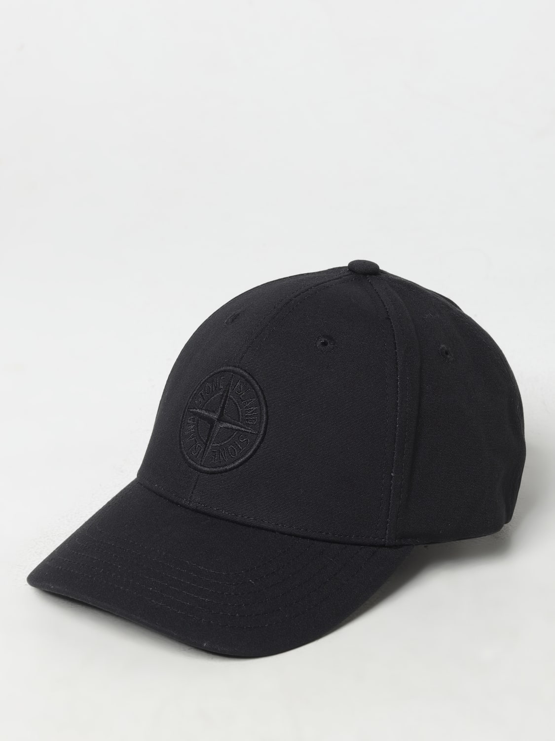 Giglio Cappello Stone Island in cotone con logo ricamato