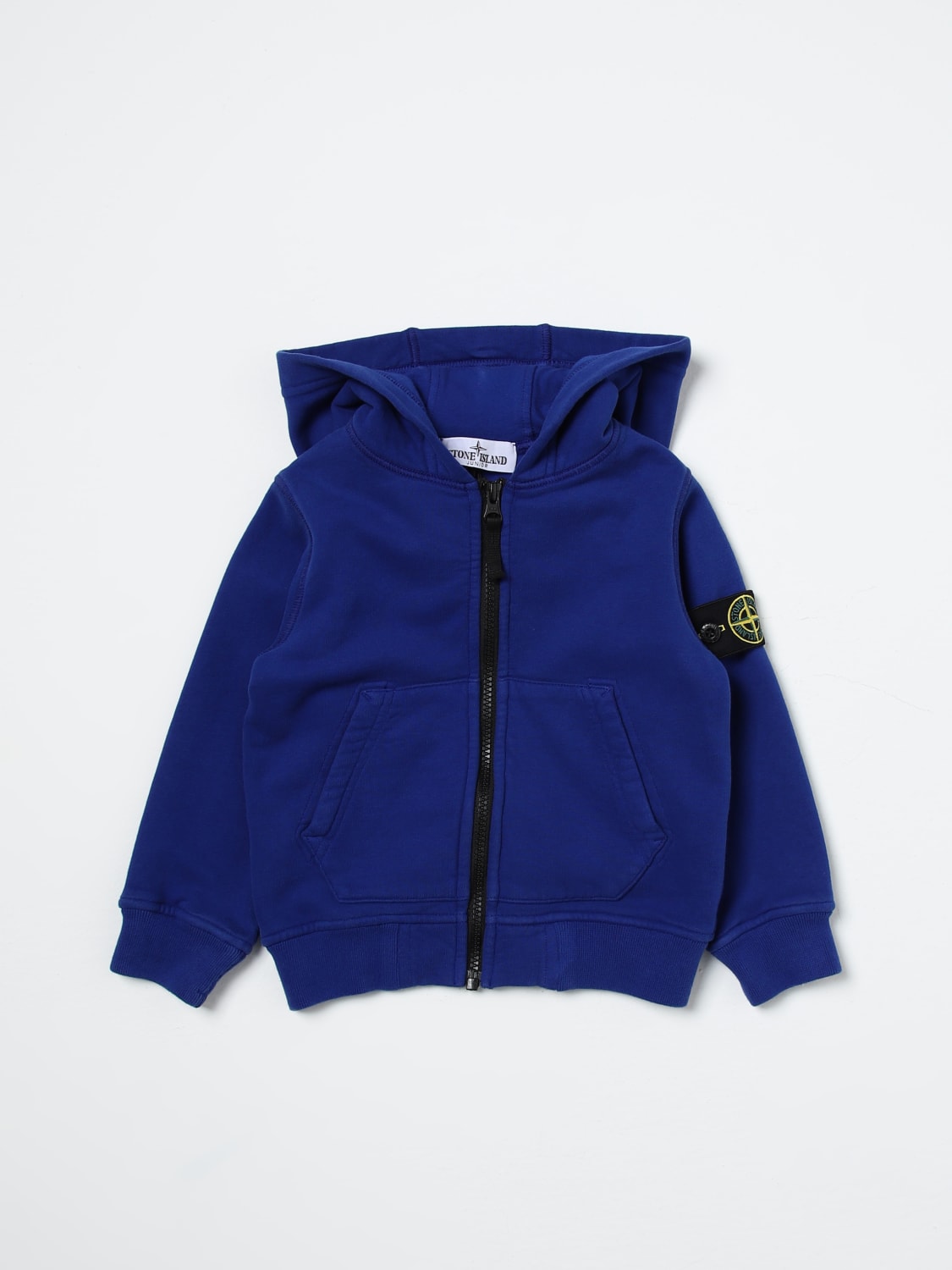 Royal blue stone island jacket on sale