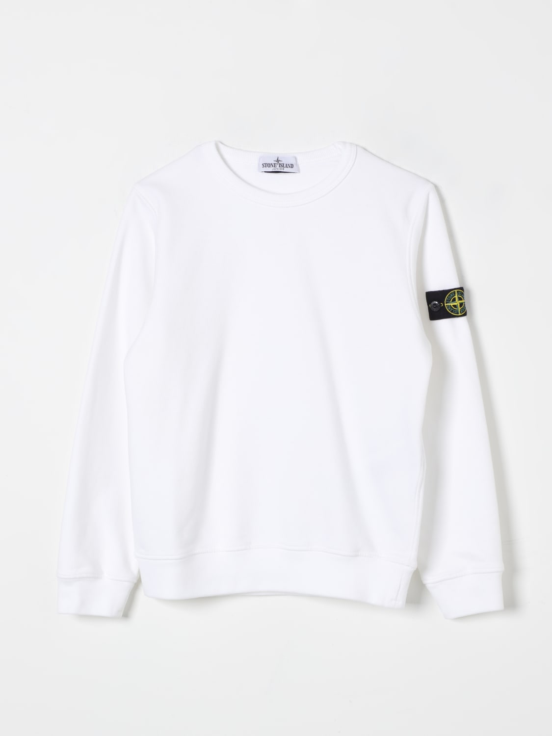 Junior white stone island jumper deals