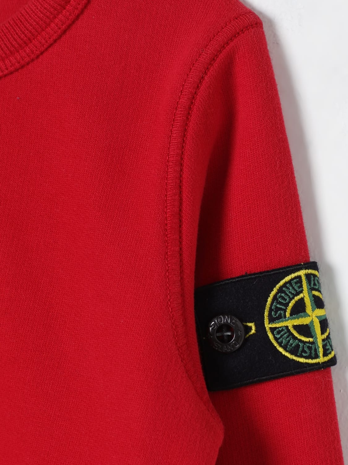 Stone island red crewneck cheap
