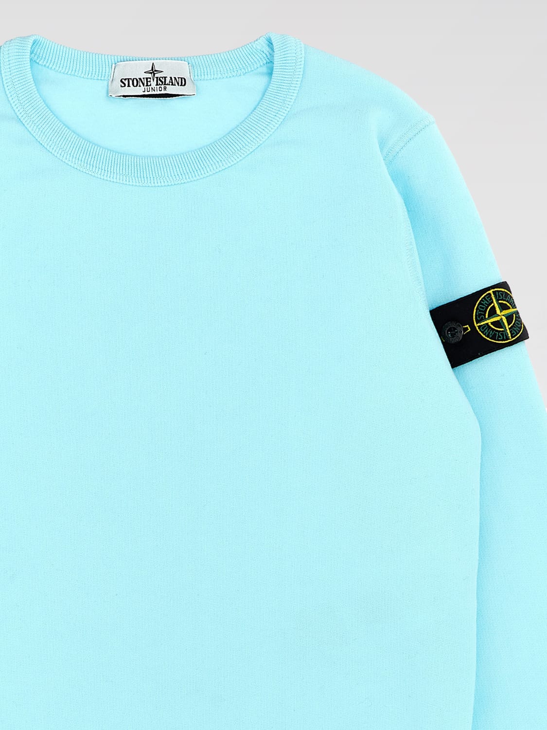 STONE ISLAND JUNIOR: Sweater kids - Sky Blue | Stone Island STONE ISLAND JUNIOR: Sweater kids - Sky Blue | Stone Island