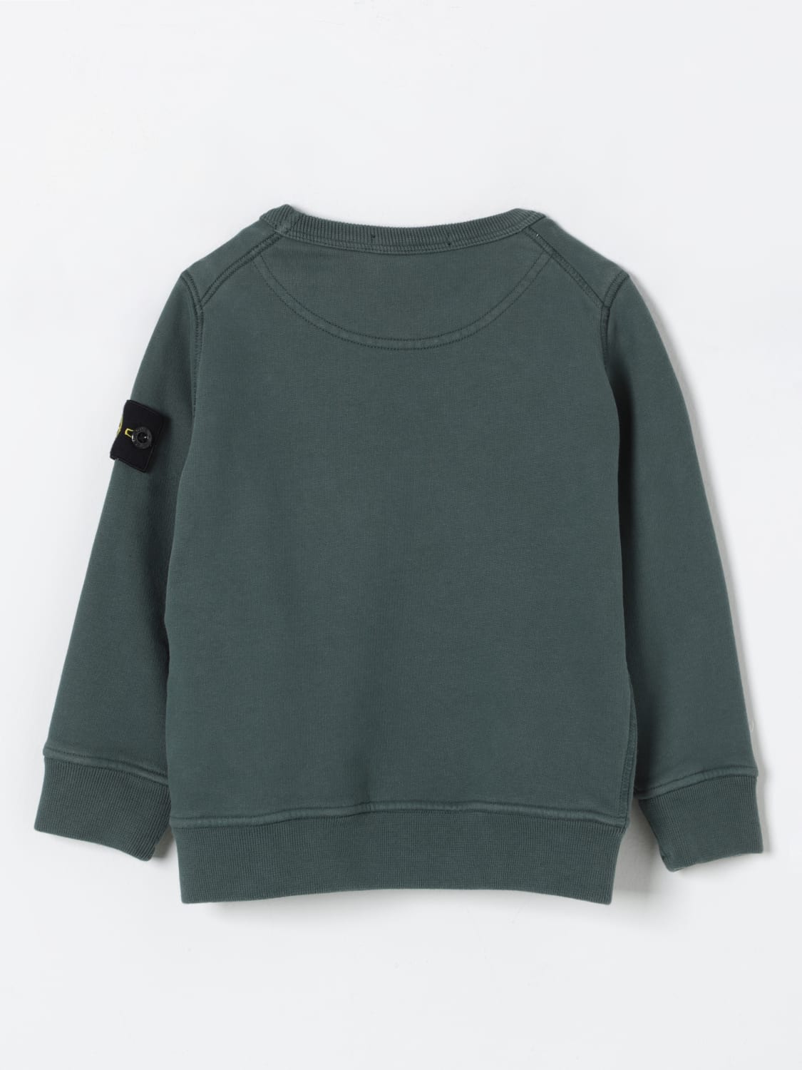STONE ISLAND JUNIOR: Felpa in cotone - Petrolio | Maglia Stone Island Junior  811661320 online su GIGLIO.COM