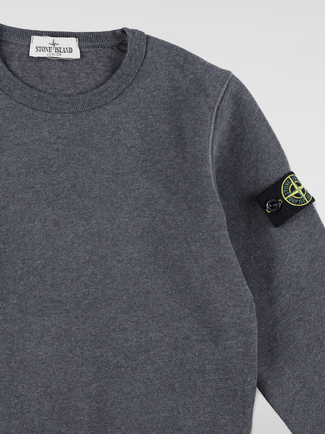 STONE ISLAND JUNIOR PULL: Pull enfant Stone Island Junior, Gris 1 - Img 3