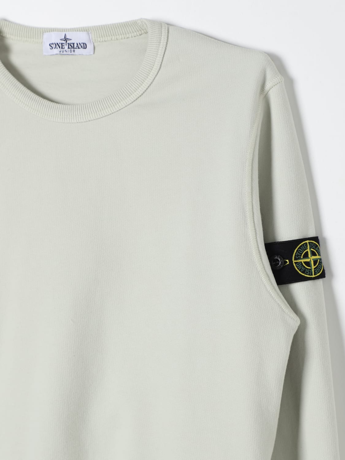 STONE ISLAND JUNIOR PULL: Pull enfant Stone Island Junior, Blanc 1 - Img 3