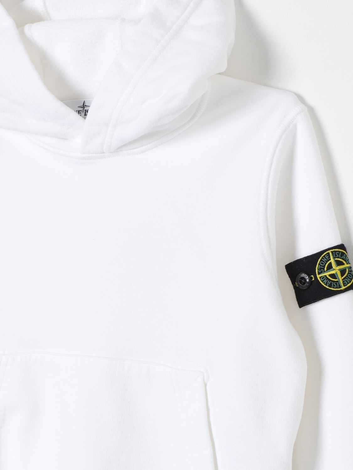 STONE ISLAND JUNIOR SWEATER: Sweater kids Stone Island Junior, White - Img 3