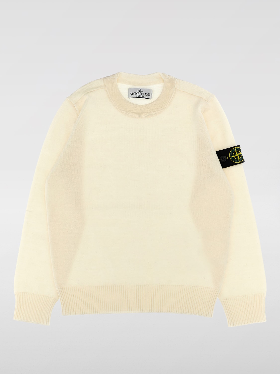 Junior white stone island jumper sale