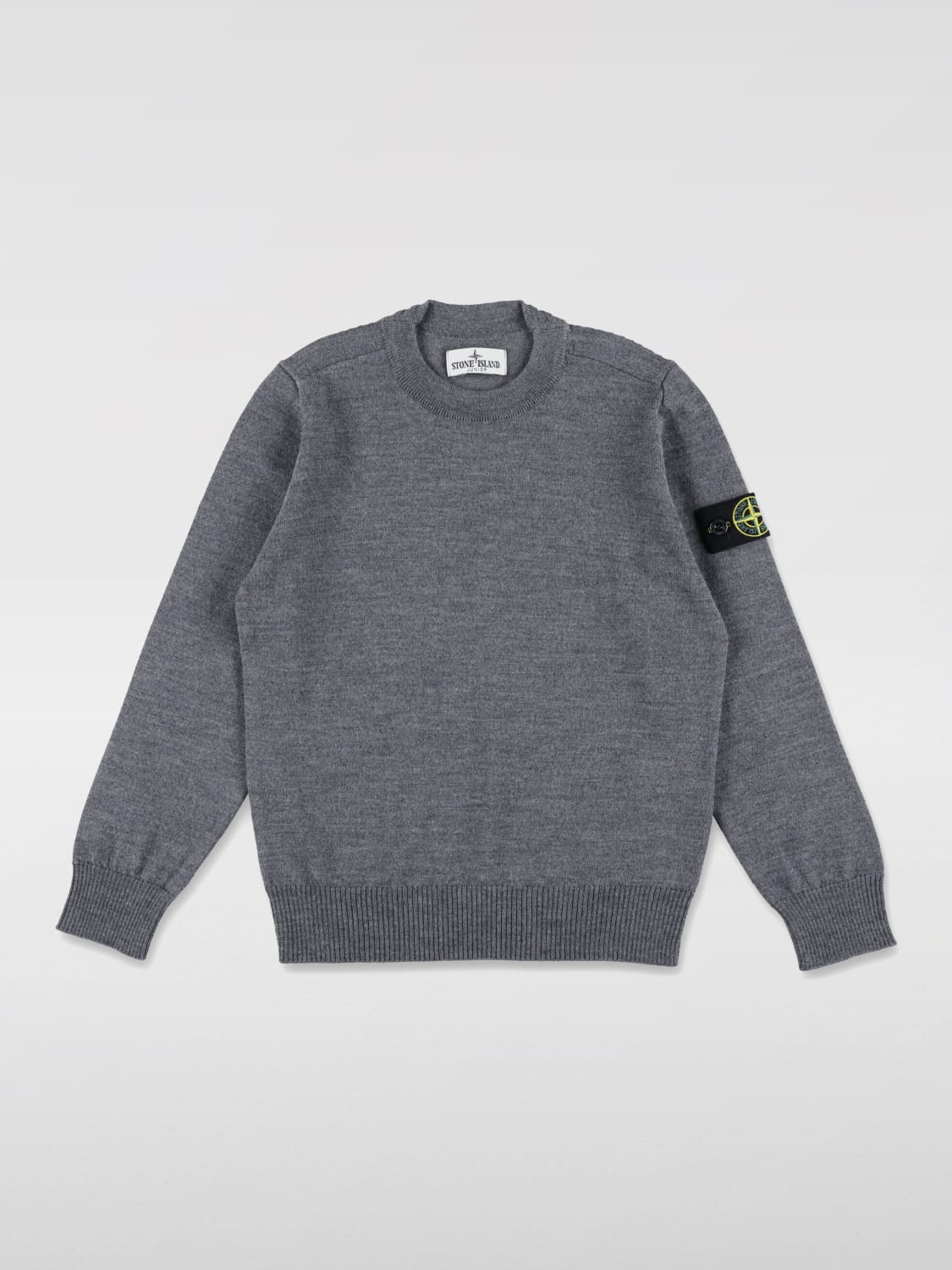 Boys grey stone island jumper top