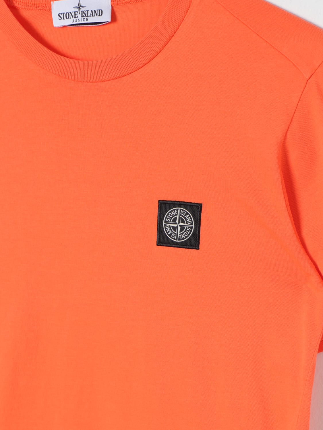 STONE ISLAND JUNIOR T-SHIRT: T-shirt Stone Island Junior in cotone , Arancione - Img 3
