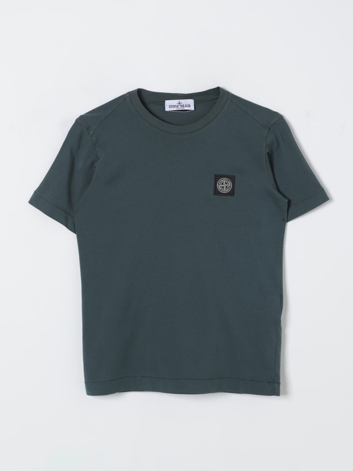STONE ISLAND JUNIOR T-SHIRT: T-shirt Stone Island Junior in cotone , Petrolio - Img 1
