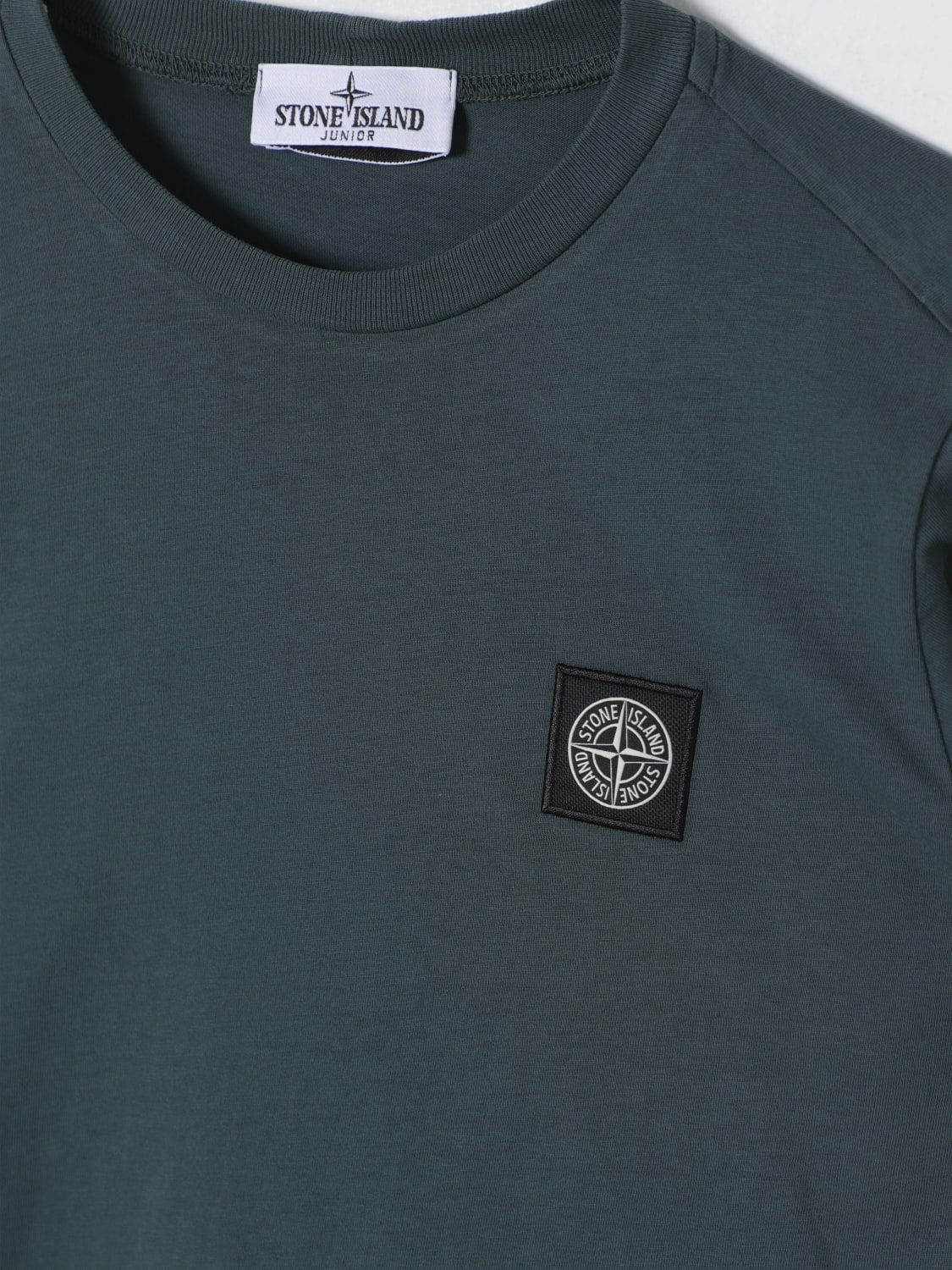 STONE ISLAND JUNIOR T-SHIRT: T-shirt Stone Island Junior in cotone , Petrolio - Img 3