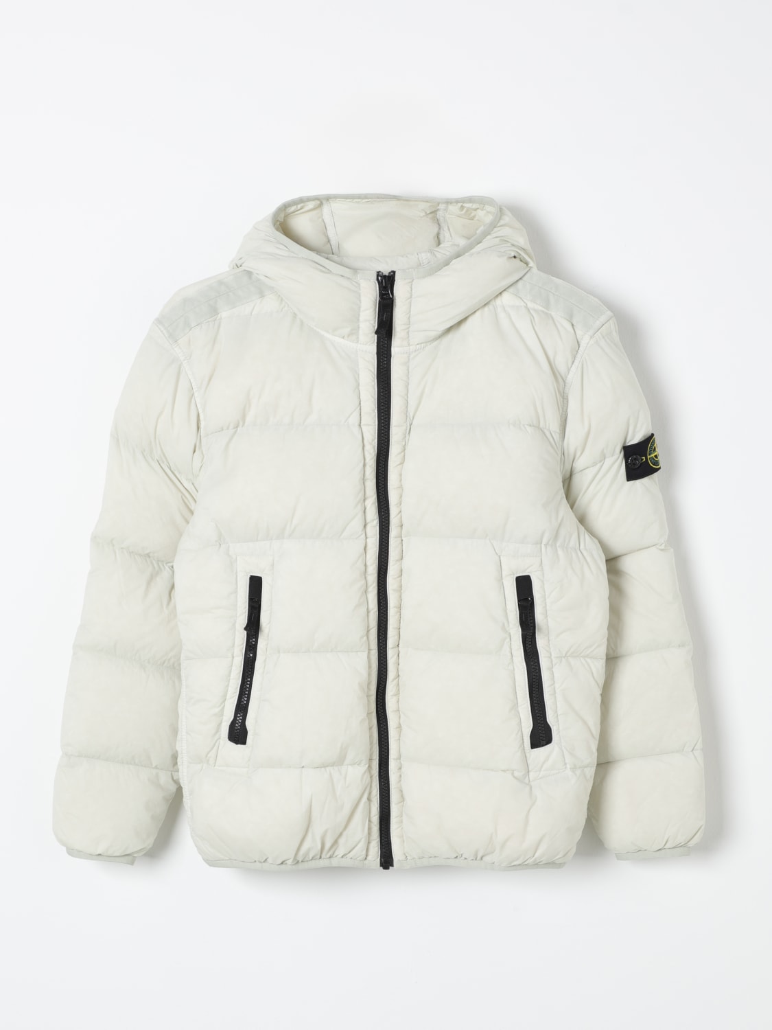 Stone island white puffer jacket store