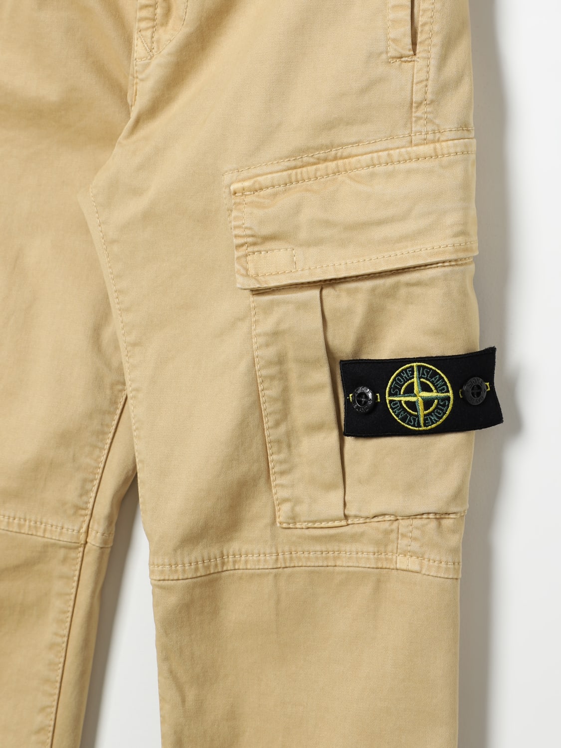 STONE ISLAND JUNIOR PANTS: Pants kids Stone Island Junior, Beige - Img 3
