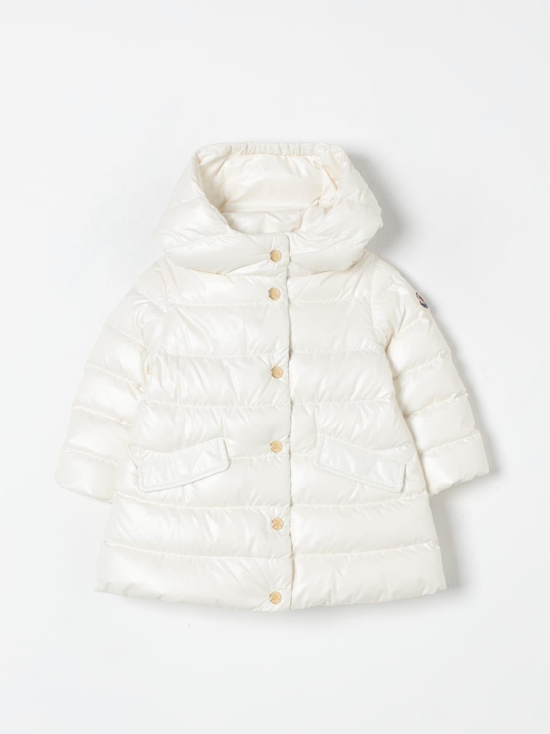 MONCLER 外套: 外套 儿童 Moncler, 奶油黄 - Img 1