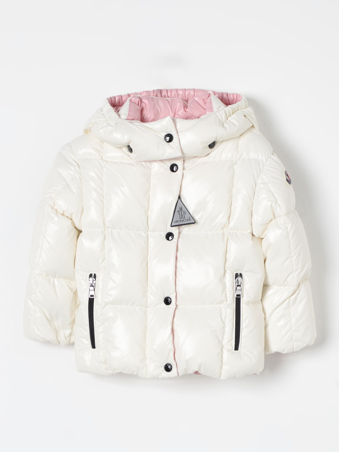 MONCLER GIACCA: Piumino con cappuccio Moncler, Panna - Img 1