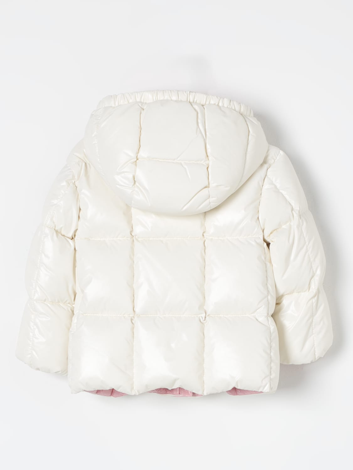 MONCLER GIACCA: Piumino con cappuccio Moncler, Panna - Img 2