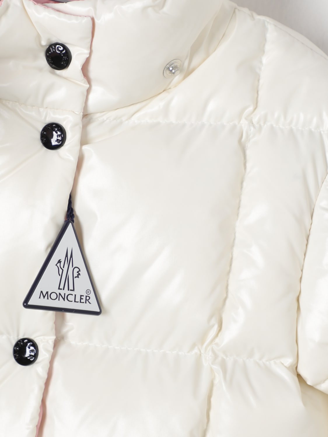 MONCLER GIACCA: Piumino con cappuccio Moncler, Panna - Img 3