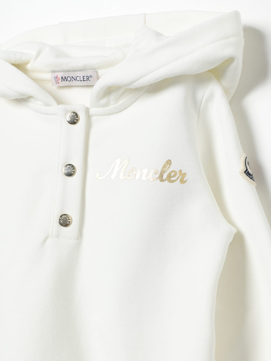 MONCLER STRAMPLER: Strampler kinder Moncler, Yellow Cream - Img 3