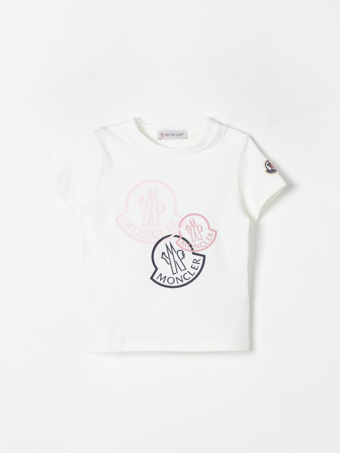 MONCLER T-SHIRT: T-shirt kids Moncler, White - Img 1